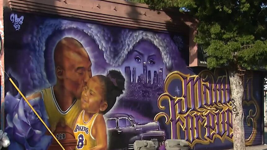 Kobe Bryant Mural restaurato dopo vandalizzazione grazie alla donazione di Luka Doncic
