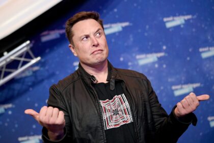 SpaceX owner and Tesla CEO Elon Musk arrives on the red carpet for the Axel Springer Award 2020 on December 01, 2020 in Berlin, Germany.