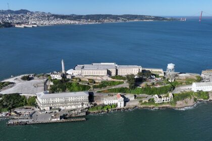 SAN FRANCISCO, CA - MAY 5: A view of Alcatraz Island in San Francisco, California, United States on May 5, 2025. (Photo by Tayfun Cokun/Anadolu via Getty Images)