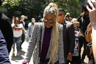 Misa Hylton arrives for the continuation of the jury selection phase of the Sean â€œDiddyâ€ Combs trial at the Southern District  Manhattand Federal court on May 12, 2025 in New York City.