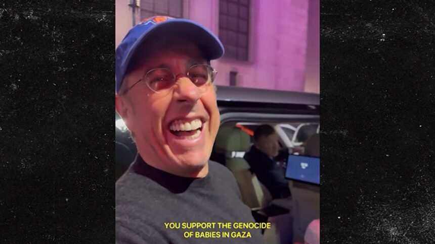 Jerry Seinfeld di fronte all'attivista pro-Palestino, ride in faccia, in video