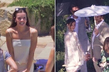 Hailee Steinfeld sbalordi in abito con le gambe durante le prove di nozze con Josh Allen