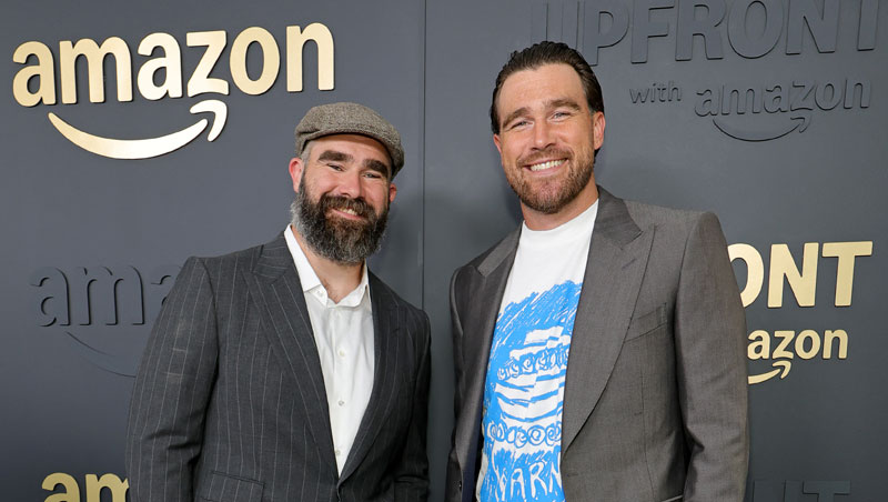 Travis Kelce e Jason Kelce hanno colpito il tappeto rosso insieme agli Amazon Usfronts dopo la festa della mamma a Filadelfia