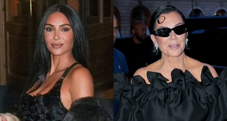 Kim Kardashian e la mamma Kris Jenner hanno colpito la città per cena a Parigi