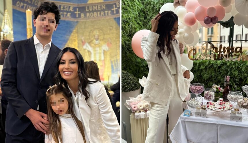 Le foto della comunione a Roma della nipotina di Elisabetta Gregoraci - Gossip.it