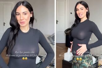 ''Bye bye punto vita'': a Giulia De Lellis incinta non entrano più i suoi pantaloni e prende in prestito quelli del fidanzato Tony Effe - Gossip.it