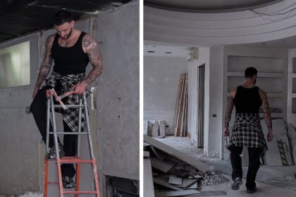 ''Mi sento un folle!'': Andreas Muller a settembre apre un negozio, le foto mentre lavora personalmente alla ristrutturazione - Gossip.it