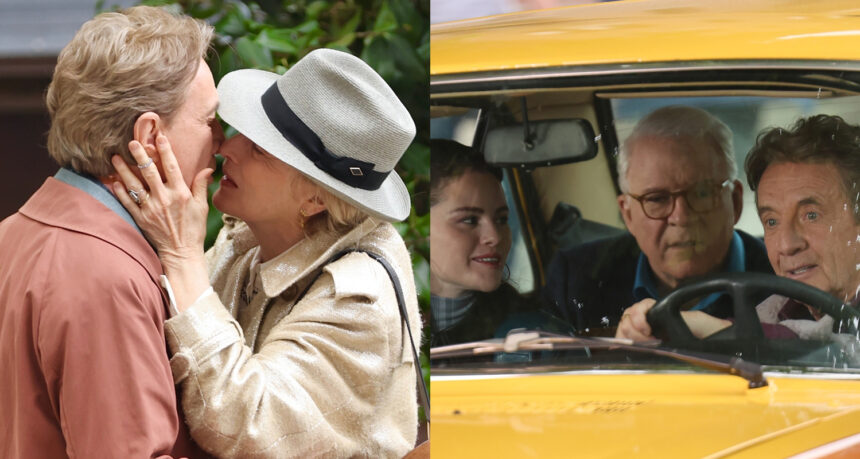 Martin Short & Meryl Streep Film Scene di bacio pieno di baci per "Solo omicidi nell'edificio", Selena Gomez e Steven Martin hanno anche individuato sul set