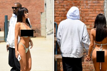 Bianca Censori indossa lingerie commestibile mentre è fuori con Kanye West