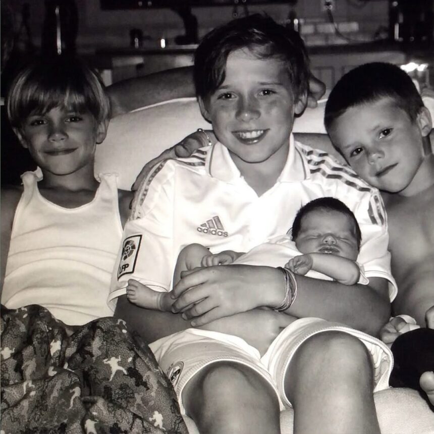 David Beckham celebra i bambini la festa del papà in una faida familiare