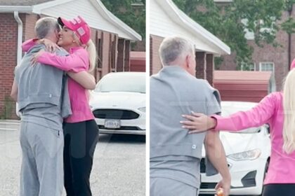 Todd e Savannah Chrisley abbracciano dopo il suo rilascio dalla prigione, in video