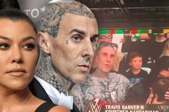 Kourtney Kardashian e Travis Barker fischiati dai fan della WWE