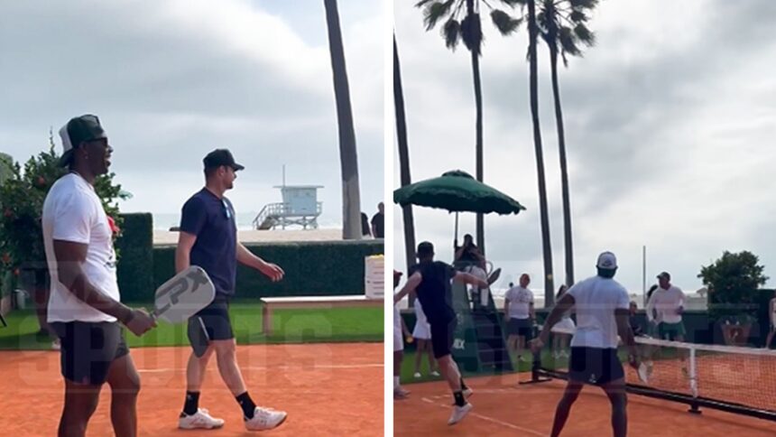 Andy Roddick, Terrell Owens gioca a Pick-Up Pickleball a Los Angeles, distruggi le norme