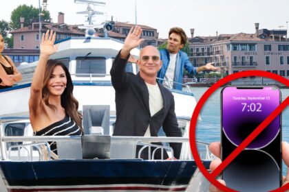 Jeff Bezos, Lauren Sanchez Wedding Ospits DEVE andare a Phoneless per Mystery Island Party