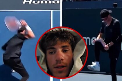 La stella del pickleball Zane Ford fa fatica a rompere la pagaia in crollo