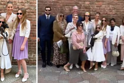 Michelle Hunziker in festa per la Prima Comunione della figlia Celeste: le bellissime foto di famiglia, c'è anche Aurora col futuro marito - Gossip.it