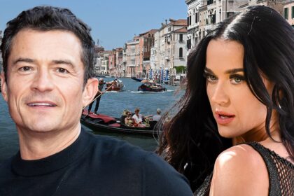 Orlando Bloom sembra accogliente con la donna misteriosa in taxi Water di Venezia