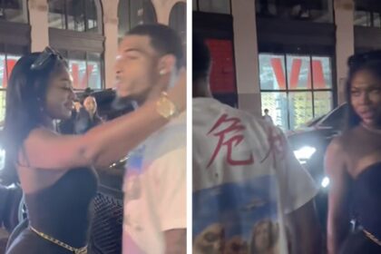 Ja'marr Chase Dodges Richiesta di abbraccio da donna durante l'incontro imbarazzante di New York