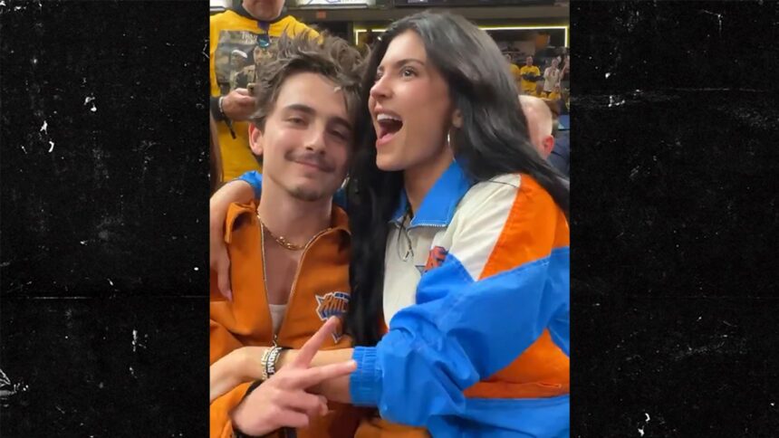 Kylie Jenner e Timothée Chalamet partecipano ai playoff Knicks in Indiana