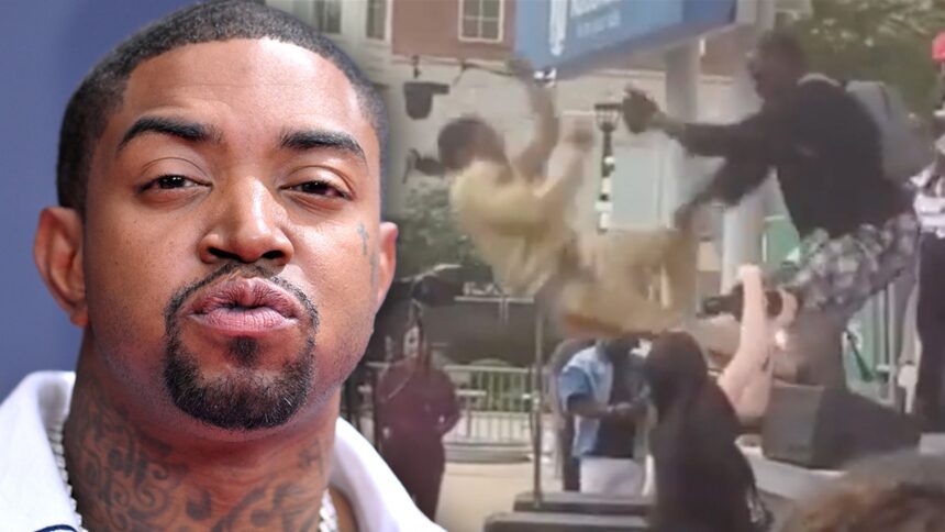 La polizia che indaga sul video di Lil Scrappy Stage-Crasher che cade in testa