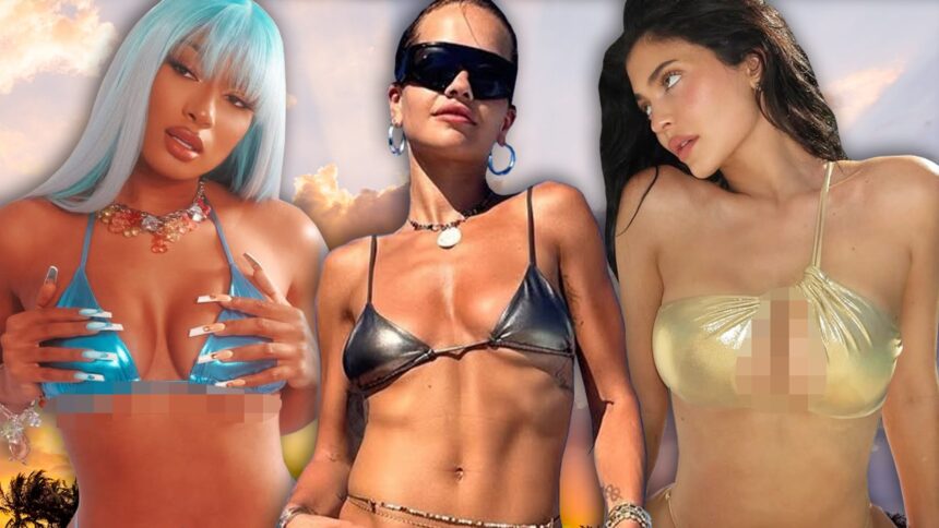 Star sexy in bikini metallici ... i più caldi di Hollywood!