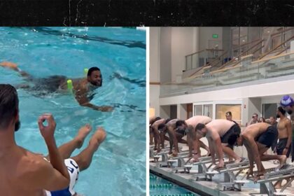 Michael Phelps si unisce a Baltimore Ravens per le lezioni di nuoto