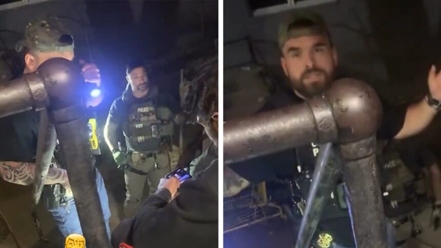 Agenti federali ridotti a fumatori di sigarette con offerta che pendono in DC