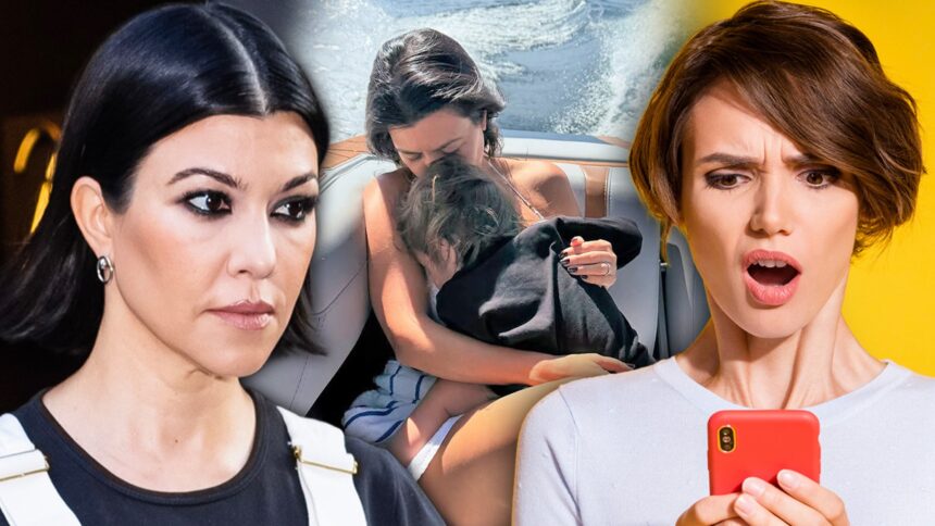 Kourtney Kardashian ha sbattuto per avere un figlio roccioso sulla barca senza giacca di salvataggio