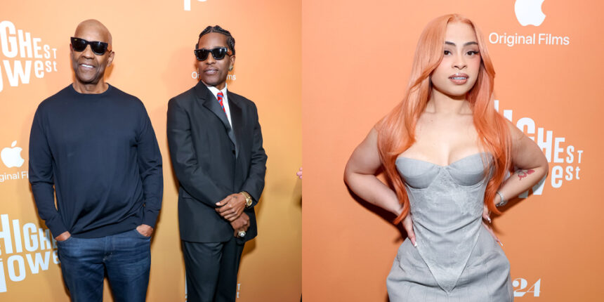 Denzel Washington diventa casual in jeans alla premiere di NYC "più bassa più bassa" con A $ AP Rocky & Ice Spice