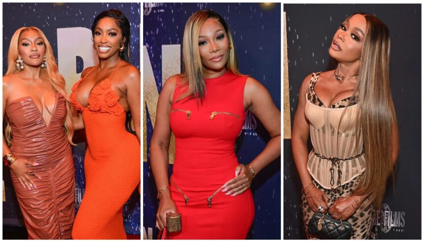 Visto sulla scena #Rhoa: Haute Housewives Porsha Williams, Angela Oakley e Phaedra Parks Support Support ha attirato la premiere di "Run" Atl di Sidora