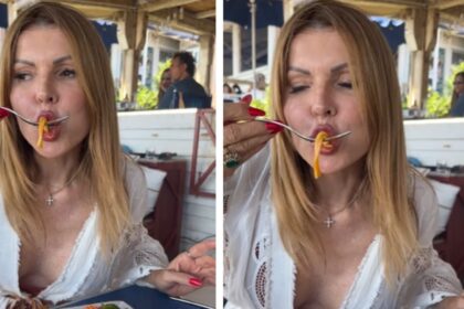 ''Mangio la pasta una volta al mese'': Rita Rusic provoca sul social mentre pranza con un piatto di spaghetti allo scoglio - Gossip.it
