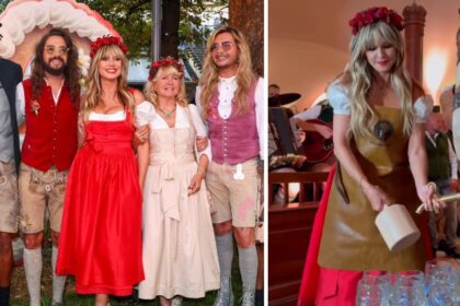 Heidi Klum festeggia l'Oktoberfest in anticipo con il fidanzato e tutta la famiglia: le foto - Gossip.it