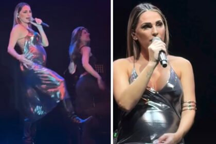 Anna Tatangelo al sesto mese continua ad esibirsi col pancione sempre più enorme: guarda - Gossip.it