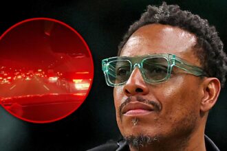 Poliziotti in attesa dei risultati degli esami del sangue di Paul Pierce dopo l'arresto per guida in stato di ebbrezza