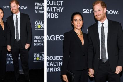 I Duchi del Sussex premiati a New York: Harry e Meghan con look coordinati e mani intrecciate sul red carpet, foto - Gossip.it