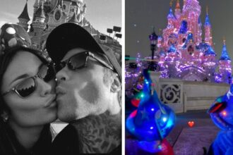 Fedez vola al parco divertimenti con la fidanzata Giulia Honegger e i due figli: ecco i quattro dove sono, foto - Gossip.it