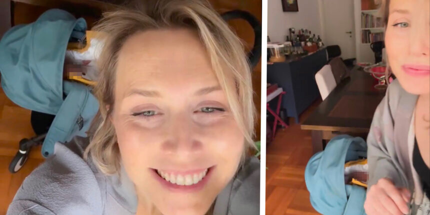 Margot Sikabonyi a 15 giorni dal parto torna a insegnare: ''Il terzo maschio a 42 anni tanta roba''. Le immagini a casa col bimbo - Gossip.it