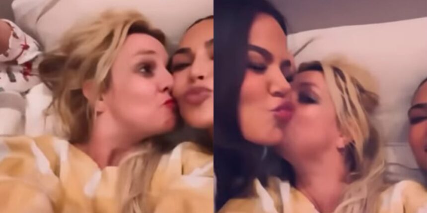 Britney Spears condivide il video di Night In con Kim e Khloe Kardashian