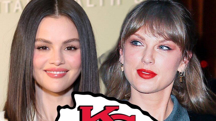Taylor Swift e Selena Gomez tifano per i Chiefs durante la partita contro i texani