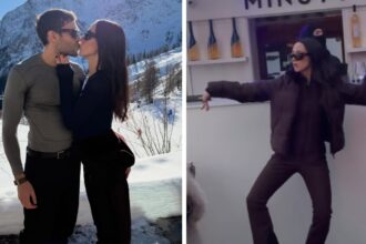 ''Mi fa male il sedere'': Aurora Ramazzotti e il futuro marito Goffredo Cerza sugli sci a Courmayeur, foto - Gossip.it