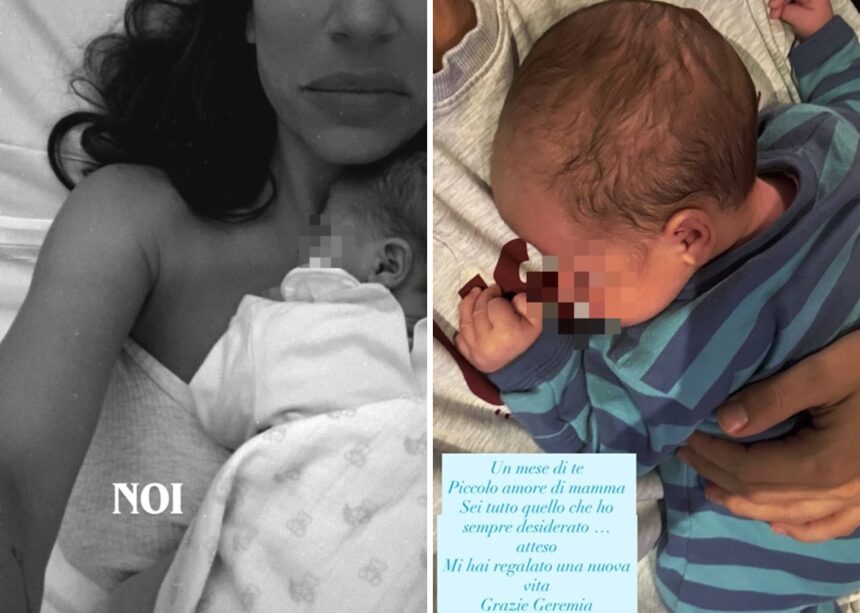 ''Un mese di te'': Roberta Morise celebra il figlio Geremia pubblicando le foto inedite prima e dopo il parto - Gossip.it