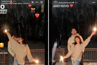 Le star dell'UFC Alex Pereira e Tracy Cortez si baciano alla festa di Capodanno