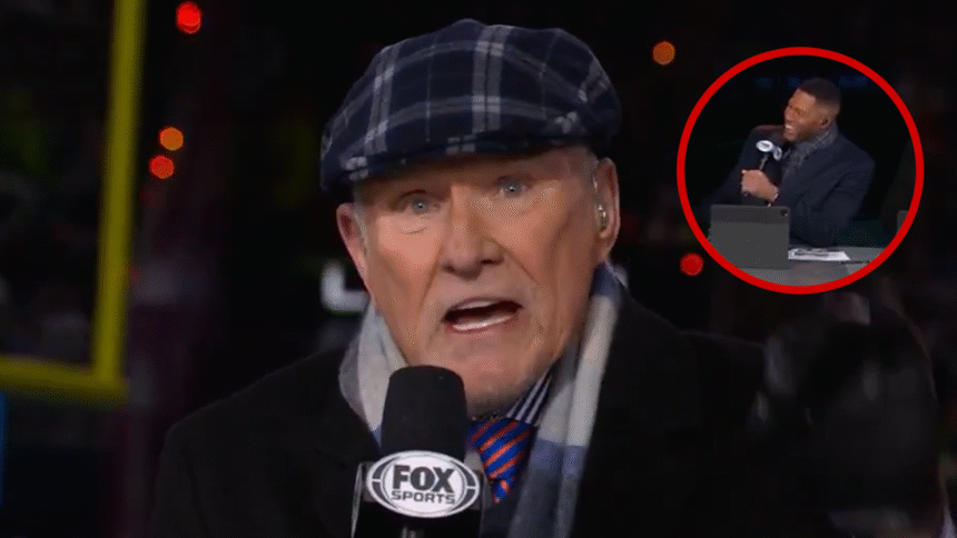 Michael Strahan scoppia a ridere al fumble in onda di Terry Bradshaw