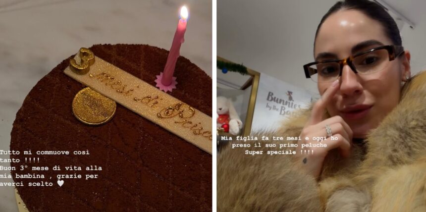 ''Mia figlia fa tre mesi oggi'': Giulia De Lellis celebra il complimese della piccola Priscilla con un regalo speciale, ecco quale - Gossip.it