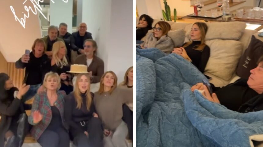 Matilde Brandi celebra il compleanno del fidanzato, cena con gli amici ex del GF Vip, poi tutti sul divano davanti la tv: ecco perché - Gossip.it