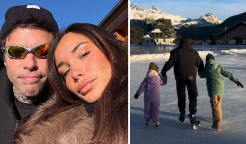 Fedez e Giulia Honegger fanno le prove di famiglia allargata: i due sulla neve con figli di lui - Gossip.it