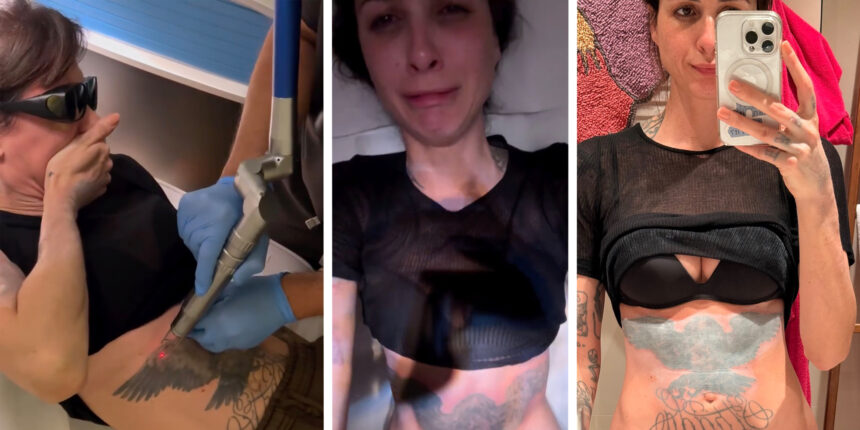 ''Mi viene da piangere'': la conduttrice Ema Stokholma quasi in lacrime, vuole togliere tutti i tatuaggi ma urla dal dolore, guarda - Gossip.it