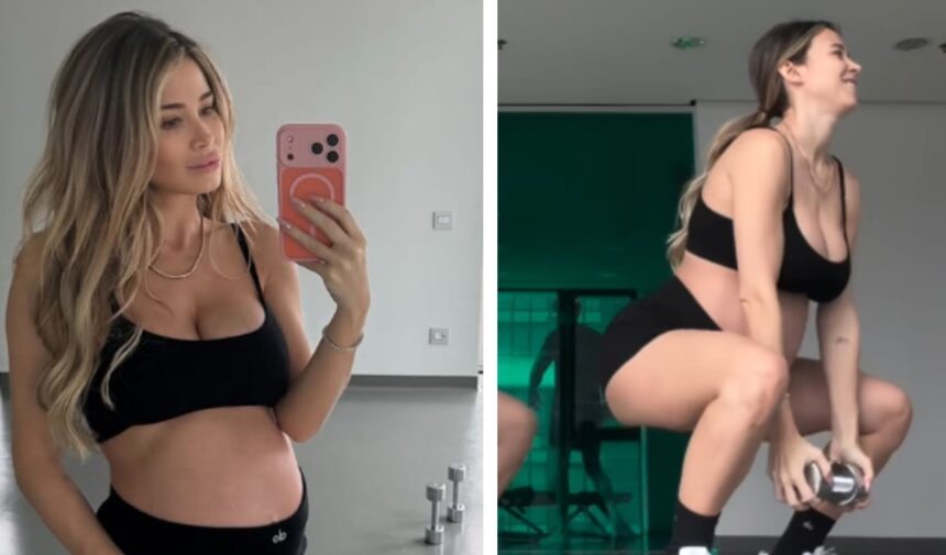 Diletta Leotta incinta di 28 settimane sfoggia il suo pancione in palestra: super allenamento - Gossip.it