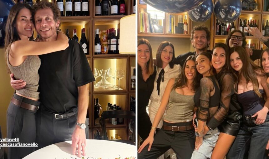Valentino Rossi festeggia 47 anni con una grande cena insieme a Francesca Sofia Novello e gli amici - Gossip.it