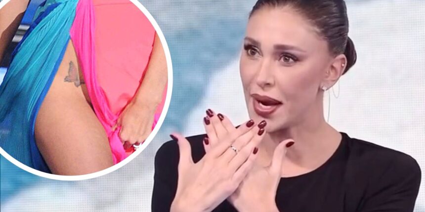 ''La farfalla si è un po’ allargata con le gravidanze'': Belen in diretta tv parla del suo famoso tatuaggio, Fazio colto di sorpresa - Gossip.it